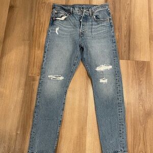 Levi's Blue Slim Distressed Jeans